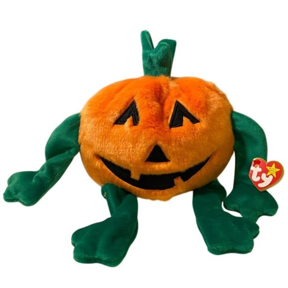 Ty Beanie Buddy Pumkin The Pumpkin Plush Collectible Toy Stuffed Animal NEW - Picture 1 of 6
